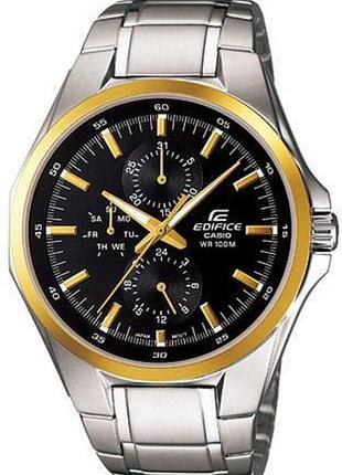 Мужские часы casio edifice ef-339db-1a9 стальной корпус водозащита 100 м чёрный циферблат