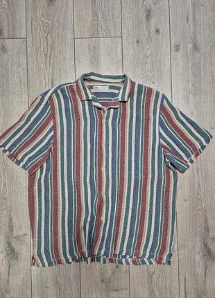 Чоловіча бавовняна сорочка zara,xl розмір