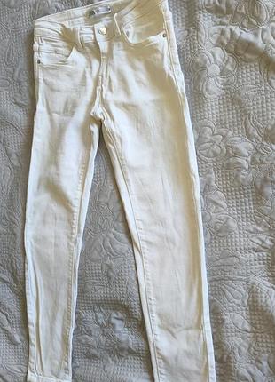 Джинсы zara 36р. женские белые коттон