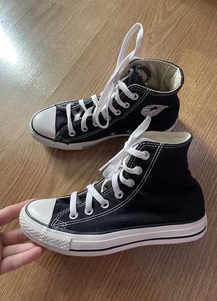 Високі чорні кеди converse all star 36,5 розмір
