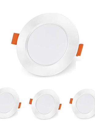 Набір (4 шт) розумних світлодіодних світильників dusktec smart led downlight (діаметр 3 дюйми, потужністю 7 вт)