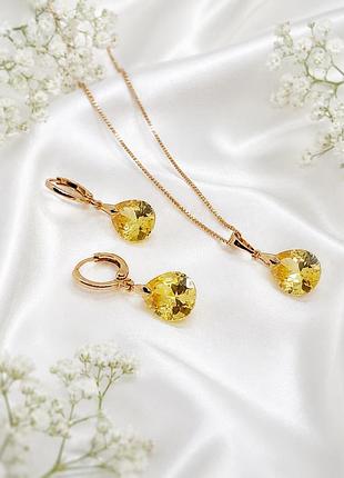 Комплект прикрас медзолото xuping jewelry 18k.