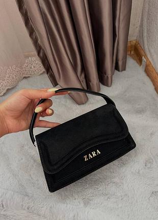 Сумка zara замшевая, замшевая сумка зара в цветах, сумка замша черный