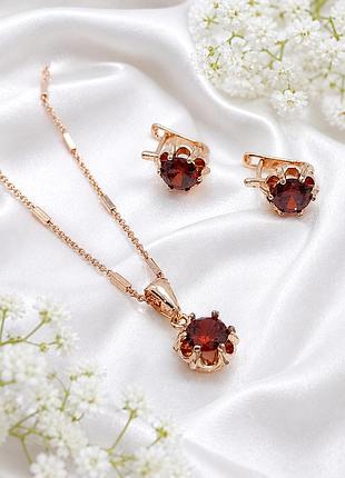 Комплект прикрас медзолото fallon jewelry po.