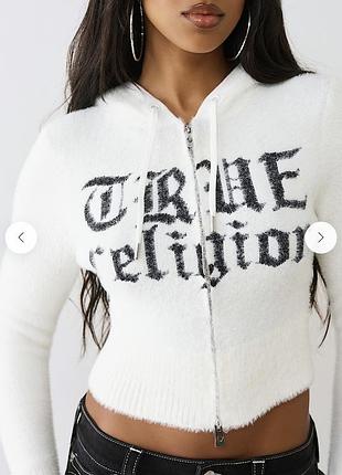 Жіноча укорочена кофта true religion — біла, оригінал із сша, нова з біркою