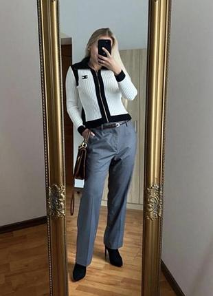 Сірі жіночі класичні брюки прямі розмір м бренд dkny
