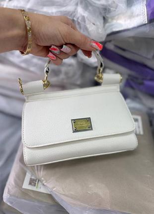 Элегантная и компактная женская сумочка dolche & gabbana mini, сумка дольче габбана в цветах белый