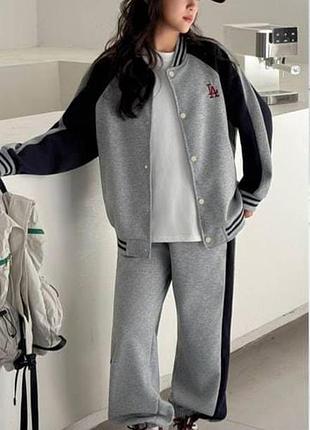 Костюм спортивний оригінальний для дівчинки підлітка лос-анджелес бомбер зі штанами в наявності