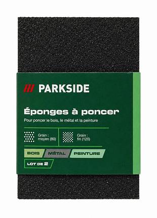 Шлифовальные губки parkside 10 × 7 см, зернистость 80/120, 2 шт
