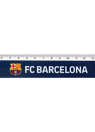 Лінійка пластикова kite fc barcelona 15 см, шкільна лінійка для креслення bc25-090