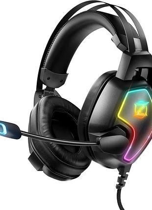 Навушники провідні ozeino rgb для xbox, ps4, ps5, ps, switch, 3,5 мм з шумопоглинанням