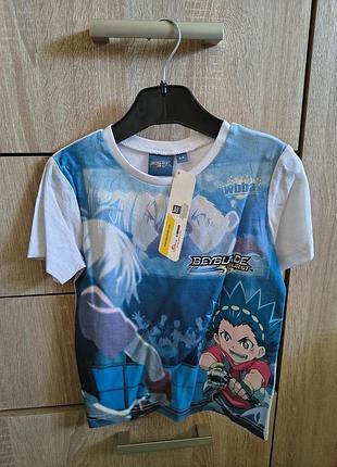 Дитяча футболка для хлопчика герої ігри beyblade дзиґа бейблед р.104,116