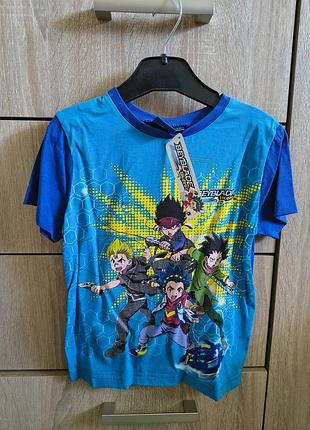 Дитяча футболка для хлопчика герої ігри beyblade дзиґа бейблед р.104,116