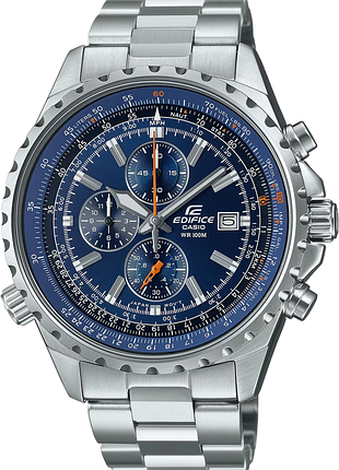 Годинник чоловічий casio edifice ef-527d-2a сталевий корпус водозахист 100 м синій циферблат