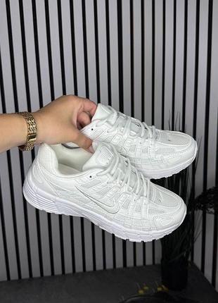 Стильные кроссовки nike p-6000 triple white