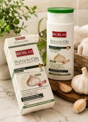 Шампунь проти випадіння волосся bioblas botanicoils sarımsak з часником, 360 мл, туреччина