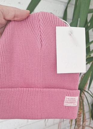 Шапка zara в рубчик