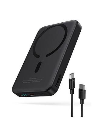 Повербанк із бездротовою зарядкою magsafe baseus magnetic mini air 10000mah 20w чорний