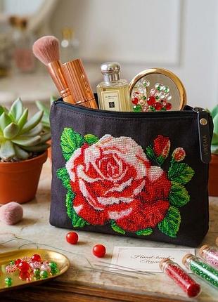 Косметичка, сумочка ручна робота, вишита бісером