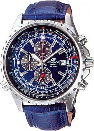 Годинник чоловічий casio edifice ef-527l-2a сталевий корпус водозахист 100 м синій циферблат