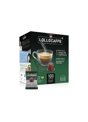 Кофе в капсулах lollo caffè argento — 100 капсул, сумісні з кавомашинами nespresso