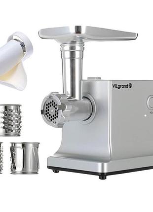 Мясорубка vilgrand v221-pmg. цвет: серебряный shop