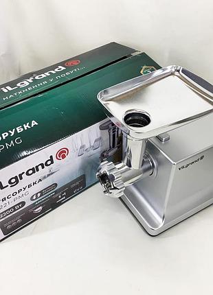 Электромясорубка для шинковки овощей vilgrand v221-pmg 2200 вт, мощная электромясорубка бытовая xo-33