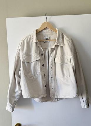 Zara джинсова куртка сорочка