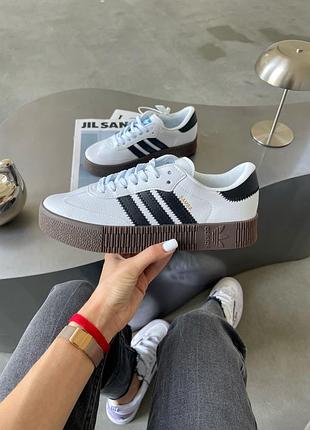 Кросівки adidas samba white білі стильні повсякденні кросівки