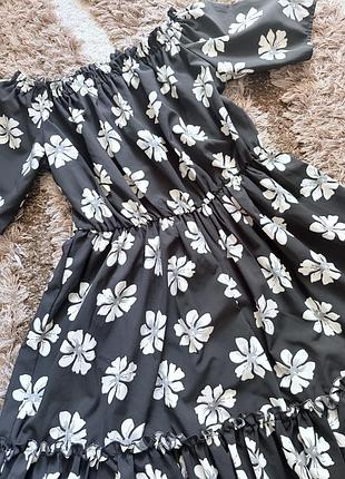 Сукня жіноча у квіточку чорна