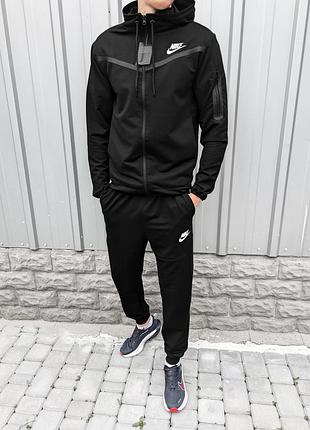 Мужской спортивный костюм nike черный | сезон весна-осень | размеры s-xxl
