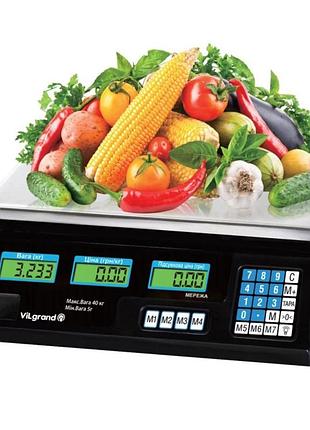 Весы ручные 50 кг, кухонные весы для взвешивания продуктов электронные для торговли с показателем ht-39