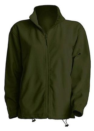 Мужская флисовая кофта jhk man polar fleece оливковый, xxl