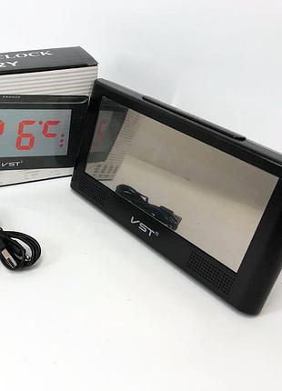 Настольные электронные часы с крупными цифрами vst-732y, практичные настольные часы с подсветкой uj-18