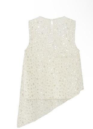 Топ із блискітками zara