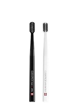 Набір зубних щіток curaprox white is black duo ultrasoft ultrasoft d 0.10 мм, 2 штуки