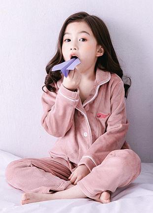 Пижама для девочки флисовая lali baby розовый 120