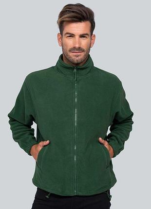Мужская флисовая кофта jhk man polar fleece темно-зеленый, m