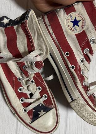 Високі кеди, converse, vintage, stars and stripes, 36 розмір all star