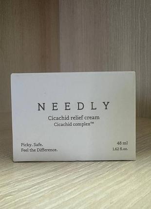 Заспокійливий крем для обличчя з центеллою needly cicachid relief cream (48 мл)