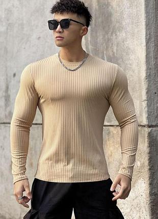 Лонгслив мужской gym ecet бежевый 2xl