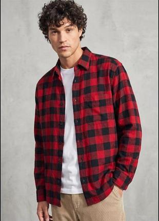 Фланелева сорочка uniqlo із 100% бавовни