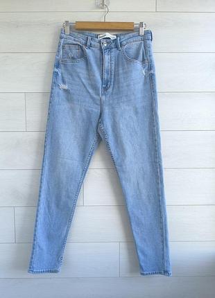 Базовые джинсы скинни bershka eur 40 - 42 р. Парк9 12 - 14 р. высокая посадка/зауженные/голубые/skinny/skiny