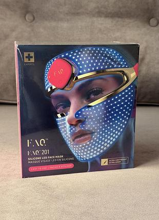 Силиконовая led-маска для омоложения foreo faq 201 silicone led face mask