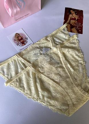 Жовті мережевні трусики бікіні victoria’s secret pink оригінал