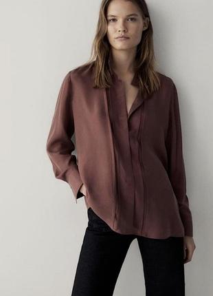 100 % silk сорочка від massimo dutti