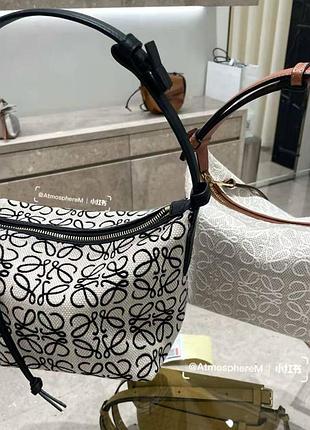 Sale 🤍 косметичка - сумка loewe чорно біла з монограмою