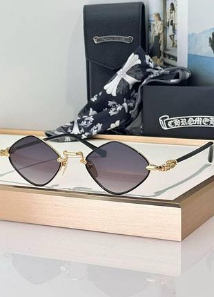 Окуляри chrome hearts форма мʼякий ромб