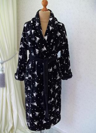 ( м - 48 р ) marks spencer женский халат флисовый теплый б / у