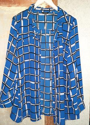 Легкая рубашка в размере plus size 52-54